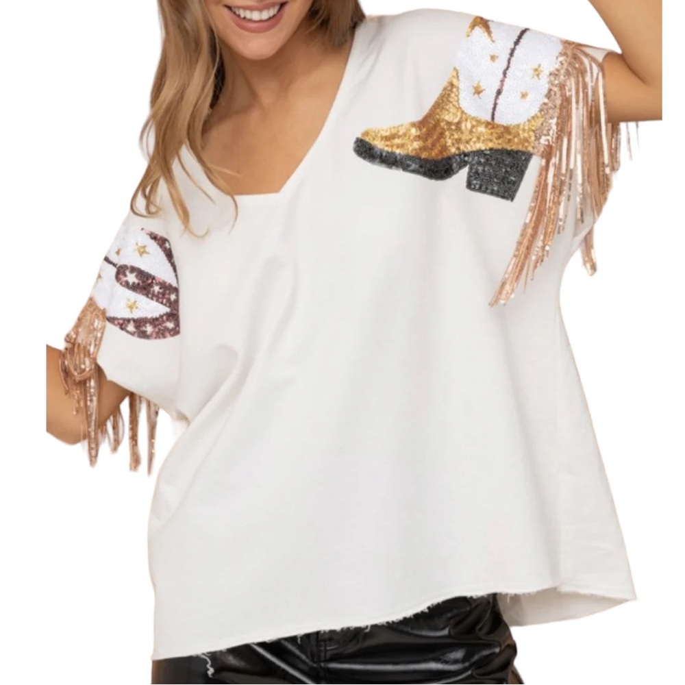 Kick the Dust Up Top, cowboy shirt, over size